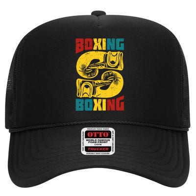 Boxing Meaningful Gift High Crown Mesh Back Trucker Hat