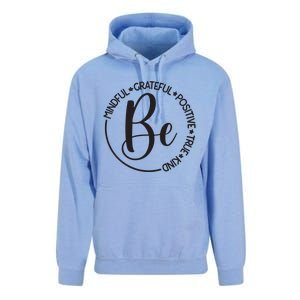 Be Mindful Grateful Positive True And Kind Unisex Surf Hoodie