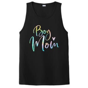 Boy Mom Gifts For Mother Mama Of Boy Tie Dye PosiCharge Competitor Tank