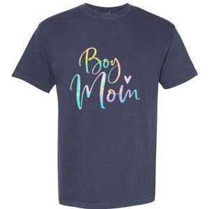 Boy Mom Gifts For Mother Mama Of Boy Tie Dye Garment-Dyed Heavyweight T-Shirt