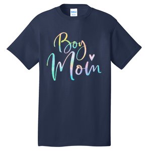 Boy Mom Gifts For Mother Mama Of Boy Tie Dye Tall T-Shirt