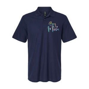 Boy Mom Gifts For Mother Mama Of Boy Tie Dye Softstyle Adult Sport Polo