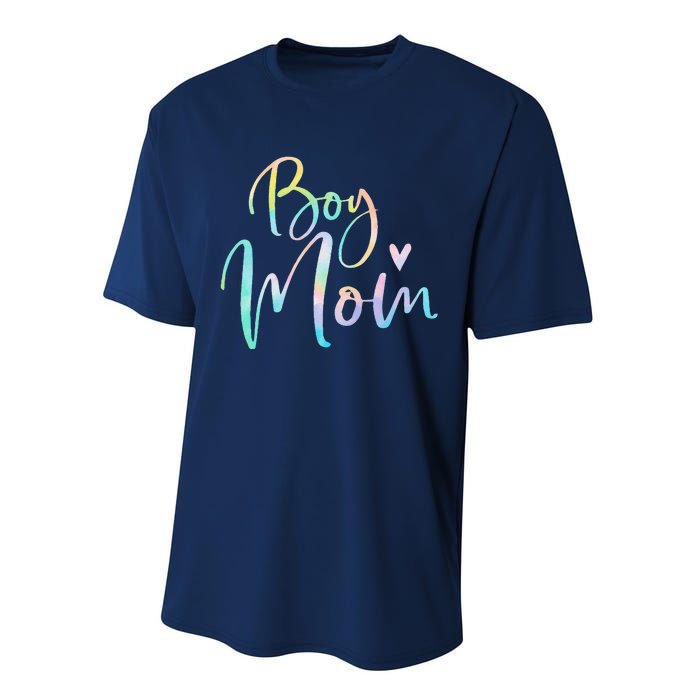 Boy Mom Gifts For Mother Mama Of Boy Tie Dye Performance Sprint T-Shirt