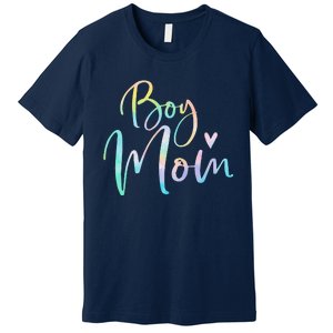 Boy Mom Gifts For Mother Mama Of Boy Tie Dye Premium T-Shirt