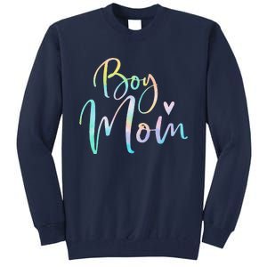 Boy Mom Gifts For Mother Mama Of Boy Tie Dye Tall Sweatshirt