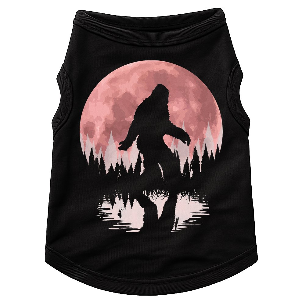 Bigfoot Moon Graphic Night Forest! Cool Sasquatch Doggie Tank