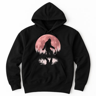 Bigfoot Moon Graphic Night Forest! Cool Sasquatch Hoodie