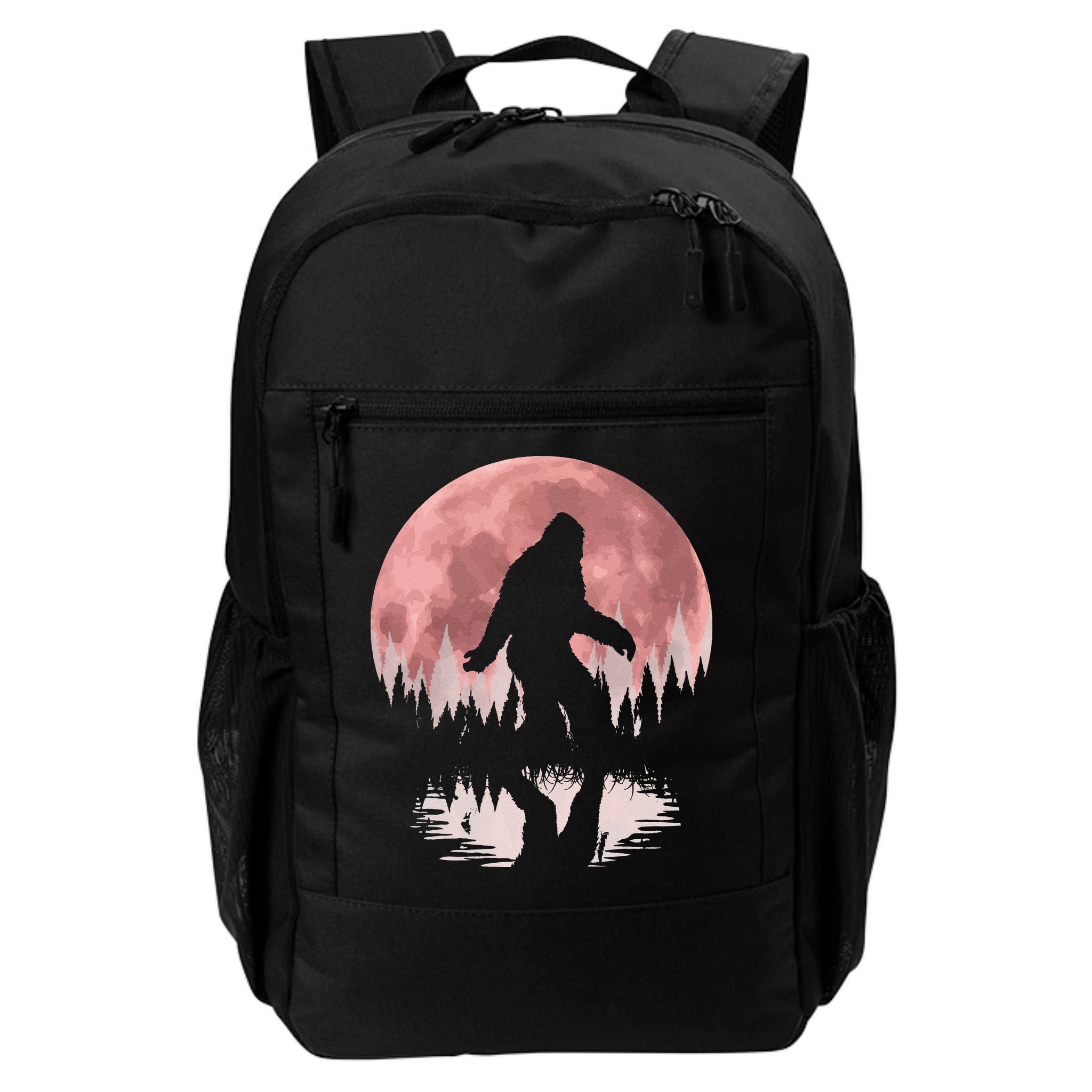 Bigfoot Moon Graphic Night Forest! Cool Sasquatch Backpack