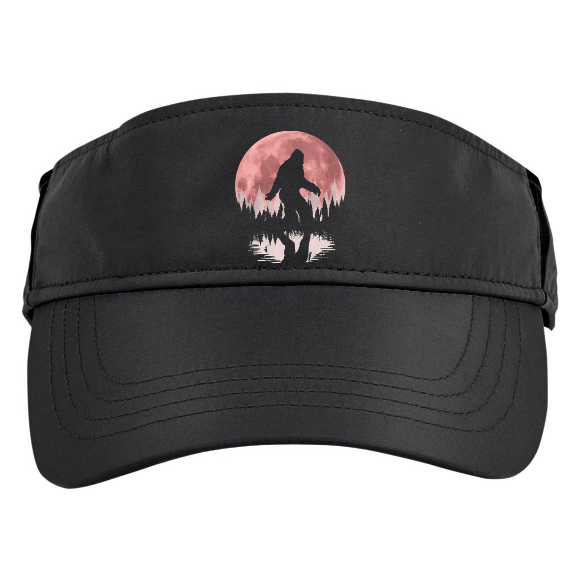 Bigfoot Moon Graphic Night Forest! Cool Sasquatch Adult Drive Performance Visor