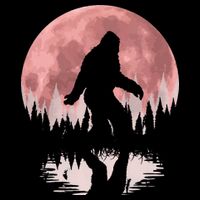 Bigfoot Moon Graphic Night Forest! Cool Sasquatch 16 in Basic Backpack