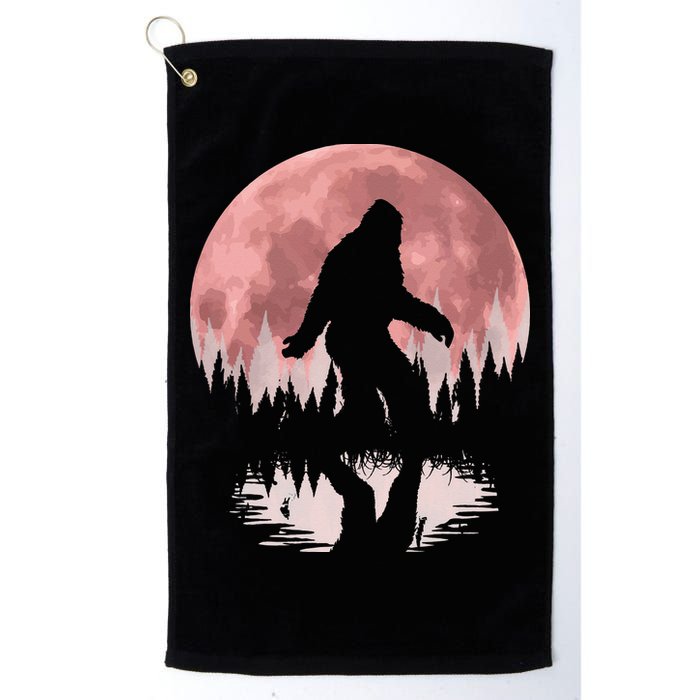 Bigfoot Moon Graphic Night Forest! Cool Sasquatch Golf Towel