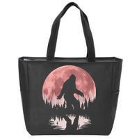 Bigfoot Moon Graphic Night Forest! Cool Sasquatch Zip Tote Bag