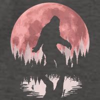 Bigfoot Moon Graphic Night Forest! Cool Sasquatch Vector Backpack