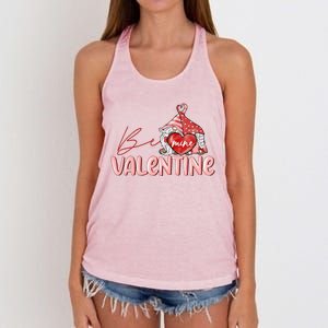 Be Mine Gnomes Happy Valentines Day Gnomes Couple Matching Women's Knotted Racerback Tank