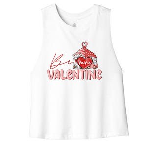 Be Mine Gnomes Happy Valentines Day Gnomes Couple Matching Women's Racerback Cropped Tank