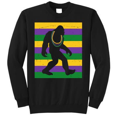 Bigfoot Mardi Gras Festive Sweatshirt