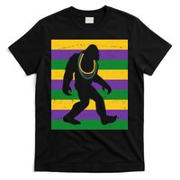 Bigfoot Mardi Gras Festive T-Shirt