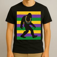 Bigfoot Mardi Gras Festive T-Shirt