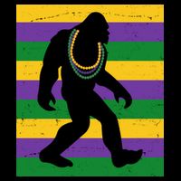 Bigfoot Mardi Gras Festive T-Shirt