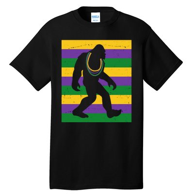 Bigfoot Mardi Gras Festive Tall T-Shirt