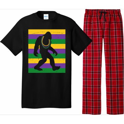 Bigfoot Mardi Gras Festive Pajama Set