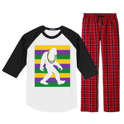 Bigfoot Mardi Gras Festive Raglan Sleeve Pajama Set