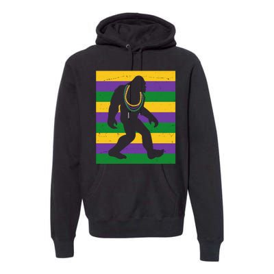 Bigfoot Mardi Gras Festive Premium Hoodie