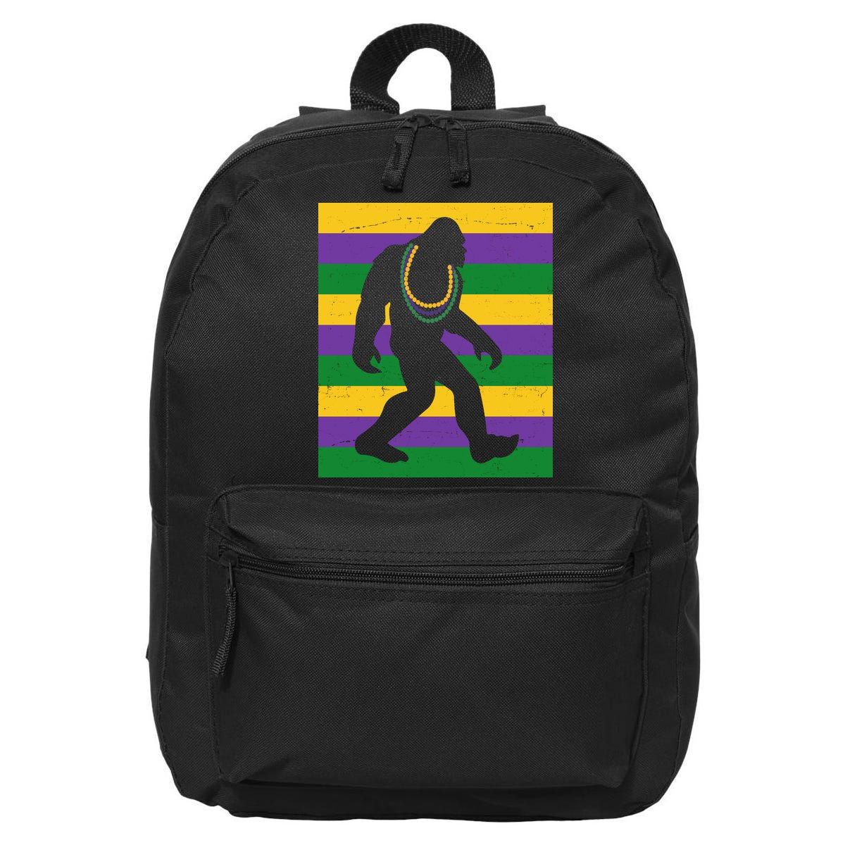 Bigfoot Mardi Gras Festive 16 in Basic Backpack