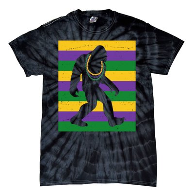 Bigfoot Mardi Gras Festive Tie-Dye T-Shirt