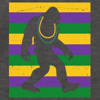 Bigfoot Mardi Gras Festive Vector Backpack