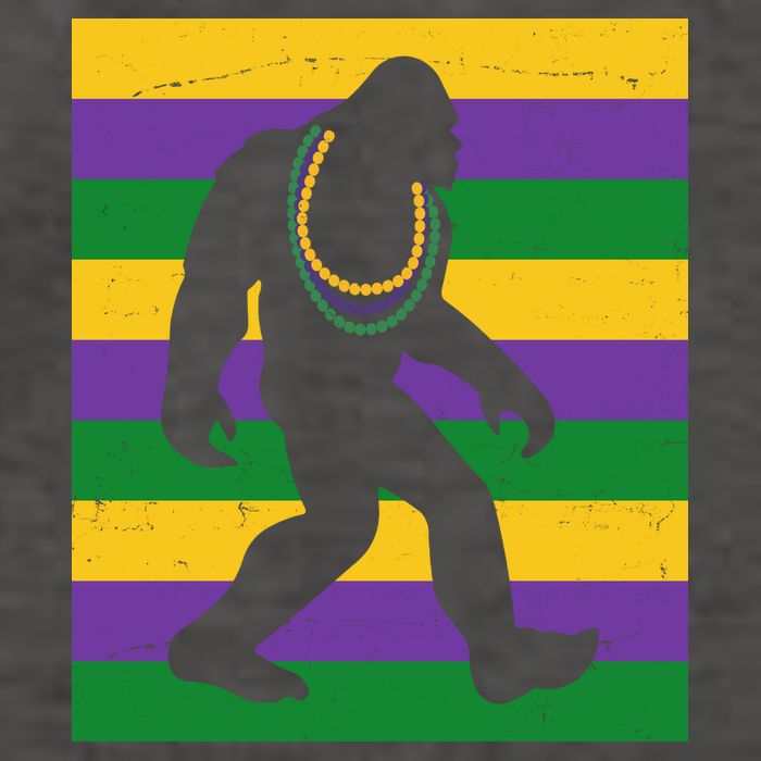 Bigfoot Mardi Gras Festive Vector Backpack