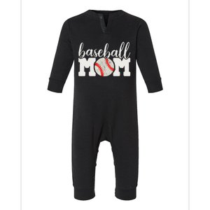 Baseball Mom Gift Cheering Mother Of Outfit Cool Gift Infant Fleece One Piece