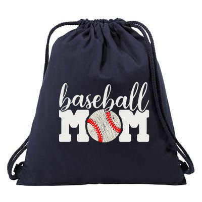 Baseball Mom Gift Cheering Mother Of Outfit Cool Gift Drawstring Bag