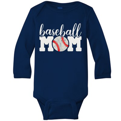 Baseball Mom Gift Cheering Mother Of Outfit Cool Gift Baby Long Sleeve Bodysuit