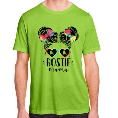 Bostie Mama Gifts Double Bun Hair Boston Terrier Gifts Mom Adult ChromaSoft Performance T-Shirt