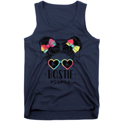 Bostie Mama Gifts Double Bun Hair Boston Terrier Gifts Mom Tank Top