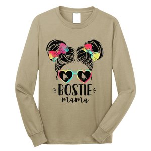 Bostie Mama Gifts Double Bun Hair Boston Terrier Gifts Mom Long Sleeve Shirt