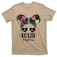 Bostie Mama Gifts Double Bun Hair Boston Terrier Gifts Mom T-Shirt