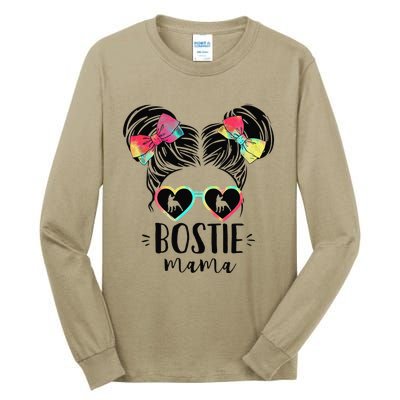 Bostie Mama Gifts Double Bun Hair Boston Terrier Gifts Mom Tall Long Sleeve T-Shirt