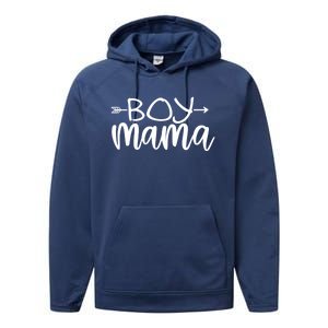 Boy Mama Graphic Mom Gift Performance Fleece Hoodie