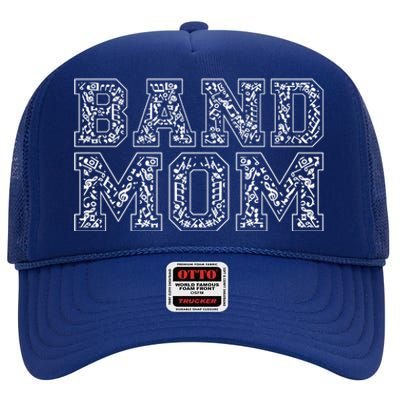 Band Mom Gift High Crown Mesh Back Trucker Hat