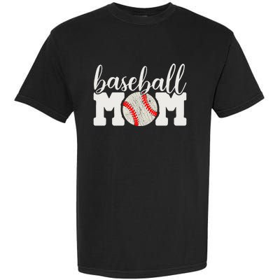 Baseball Mom Gift - Cheering Mother of Boy Outfit Garment-Dyed Heavyweight T-Shirt