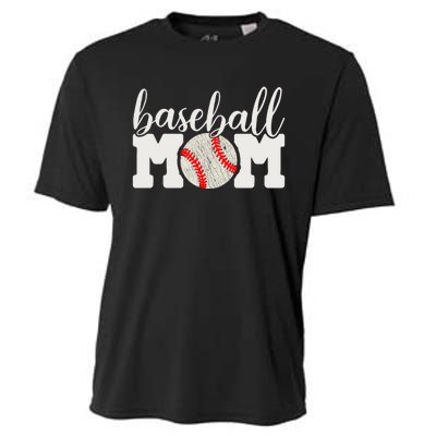 Baseball Mom Gift - Cheering Mother of Boy Outfit Cooling Performance Crew T-Shirt