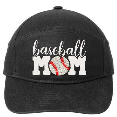 Baseball Mom Gift - Cheering Mother of Boy Outfit 7-Panel Snapback Hat