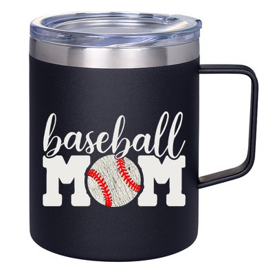 Baseball Mom Gift - Cheering Mother of Boy Outfit 12oz Stainless Steel Coffee Mug