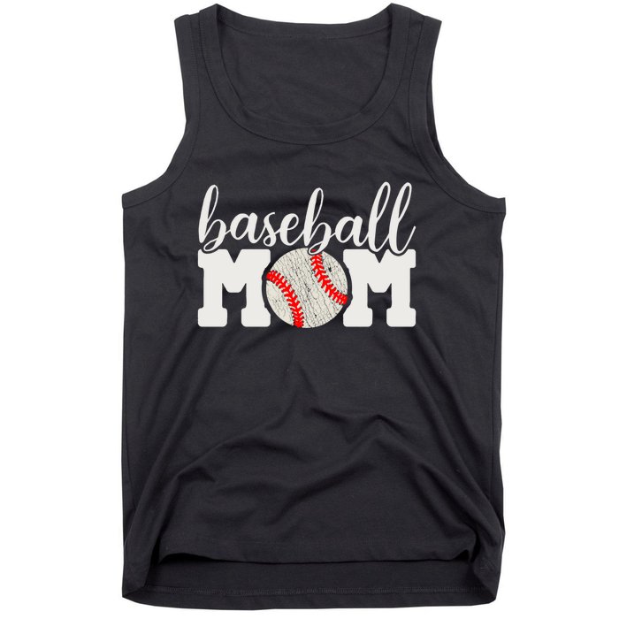 Baseball Mom Gift - Cheering Mother of Boy Outfit Tank Top