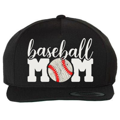 Baseball Mom Gift - Cheering Mother of Boy Outfit Wool Snapback Cap
