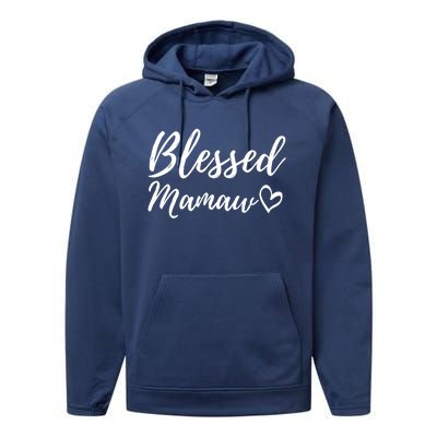 Blessed Mamaw Great Gift Christmas Family Matching Thanksgiving Gift Performance Fleece Hoodie