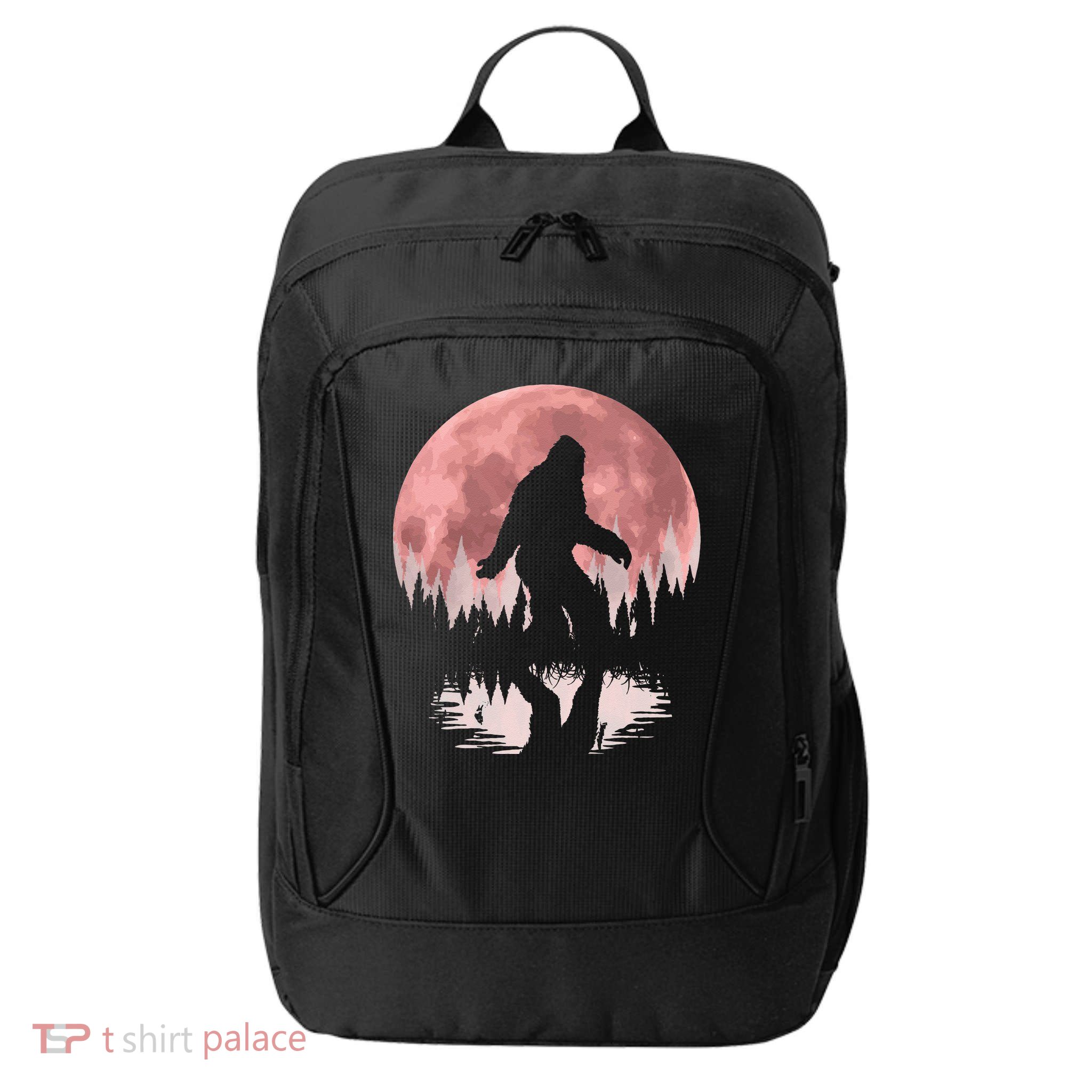 Bigfoot Moon Graphic Night Forest! Cool Sasquatch Men Women City Backpack