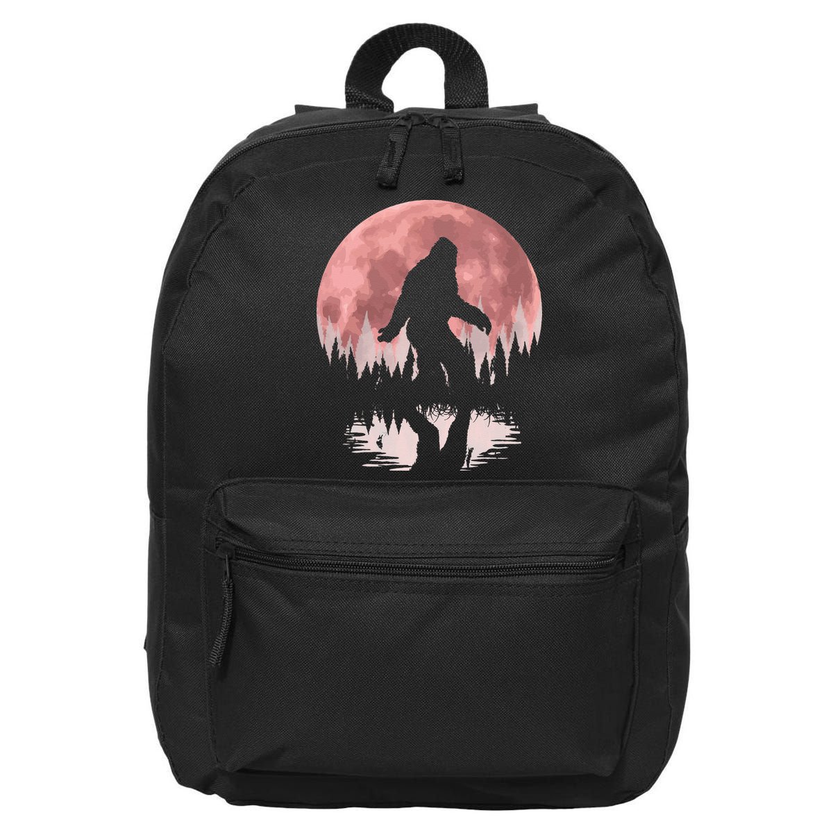Bigfoot Moon Graphic Night Forest! Cool Sasquatch Men Women 16 in Basic Backpack